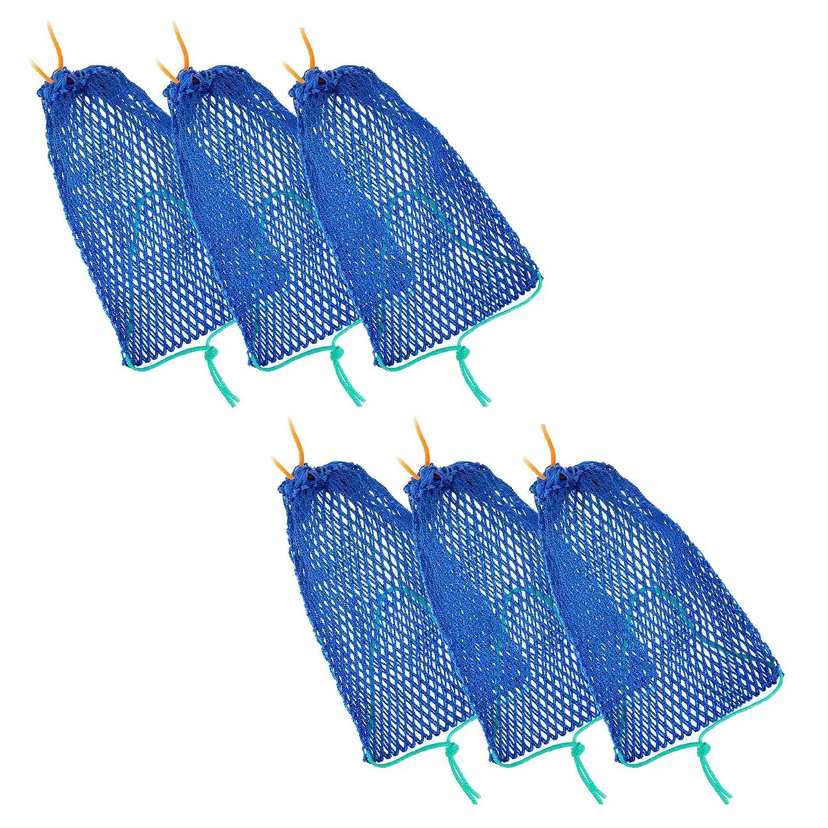 6Pcs Crab Trap Bait Bag with Locker Portable Fish Trap Outdoor Crab Snare Mesh Bait Traps Shrimp Net Fishing Accessories