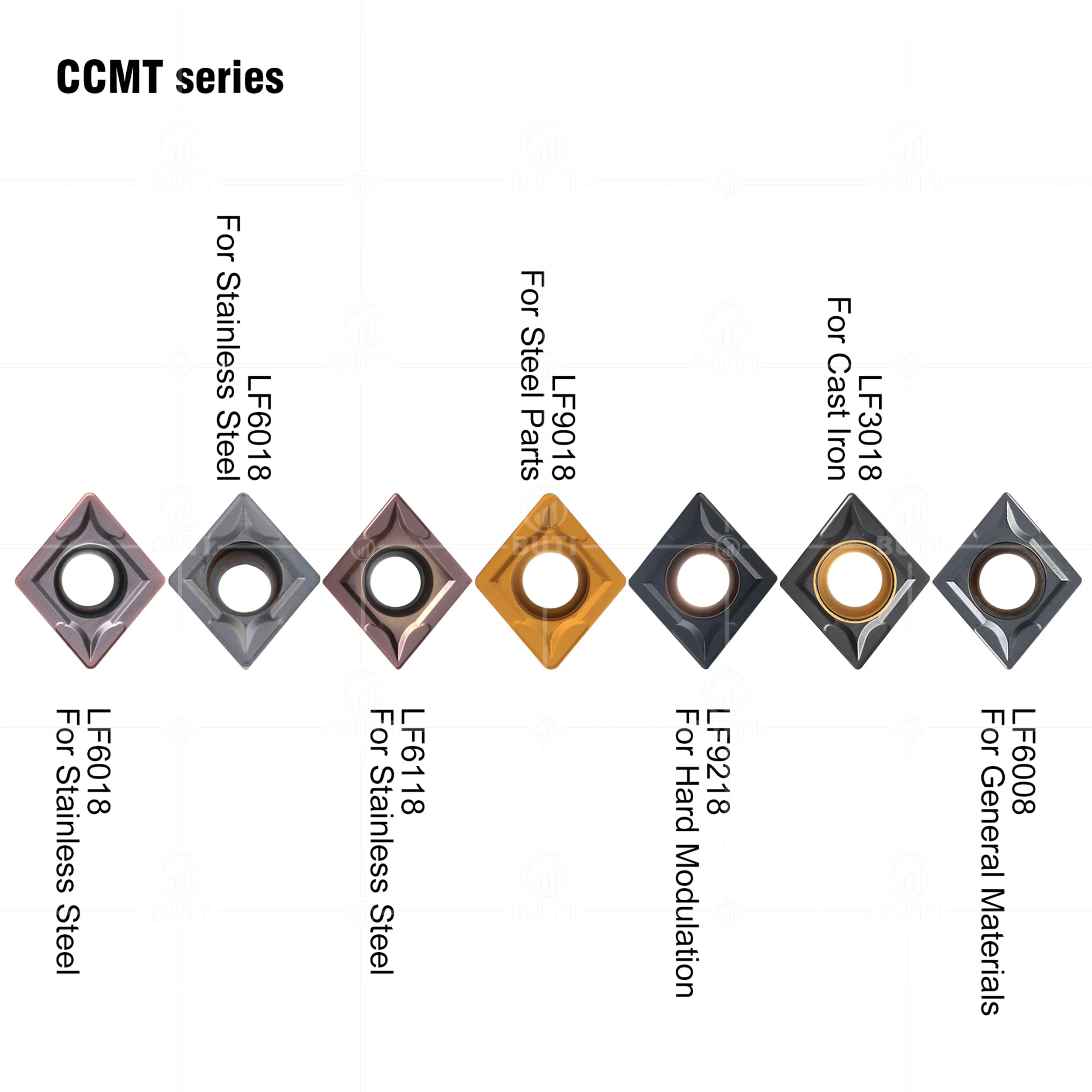 Imagem -05 - Deskar-cnc Inserções de Carboneto Cortador de Corte Ferramentas Girando Ccmt060202 Ccmt09t304 09t308 Ccmt120404 08 Lf6118 100 Original