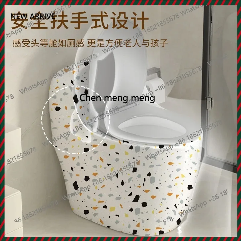 

Creative toilet siphon household ordinary color terrazzo hotel toilet deodorant silent