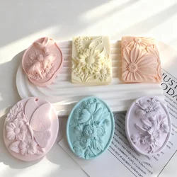 Creative Flower Aromatherapy Wax Tablets Silicone Mold DIY Butterfly Scented Plaster Pendant Gypsum Decoration Molds