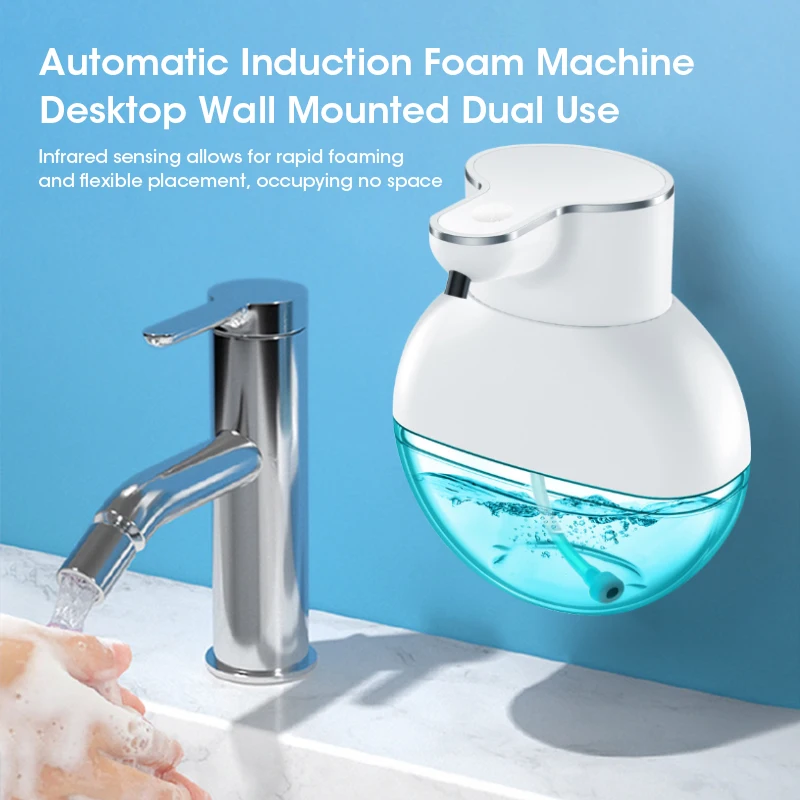 Touchless Automatic Foam Soap Dispenser 400ml Smart Hand Washing Machine With ABS Material USB Charging Foam Droplets