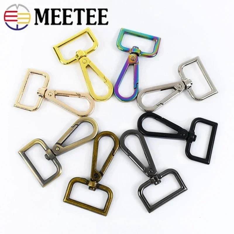 10/30Pc 16-50mm Metal Lobster Buckle Swivel Trigger Clip Clasp Carabiner Hook KeyRing Belt Buckles DIY Hardware Sewing Accessory