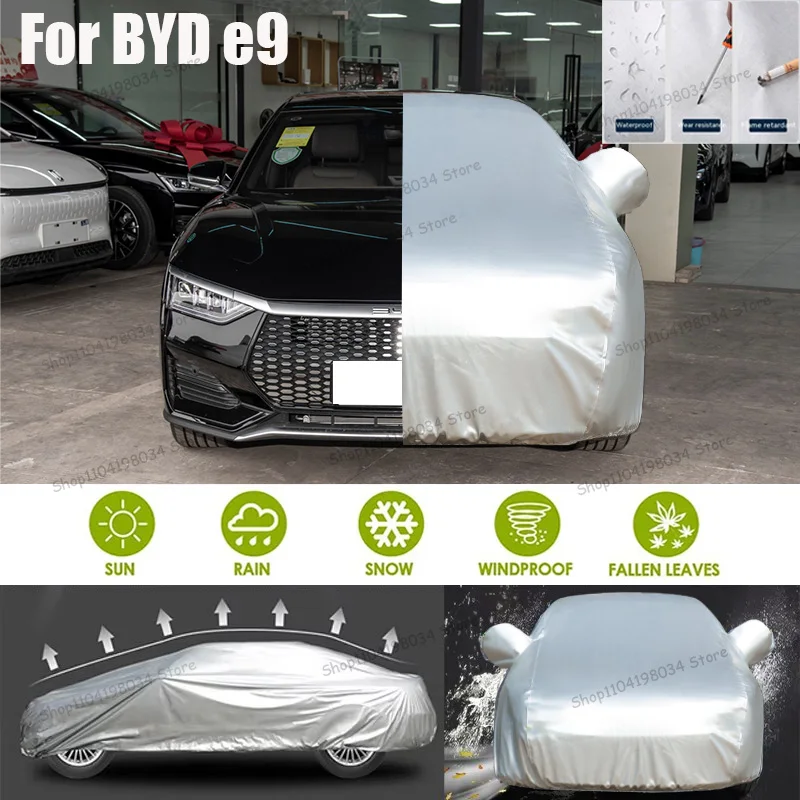 

For BYD e9 Auto parts Anti snow Anti dust Sunscreen Anti-uv Anti peeling paint And Anti Rainwater 210t car cover Car cover