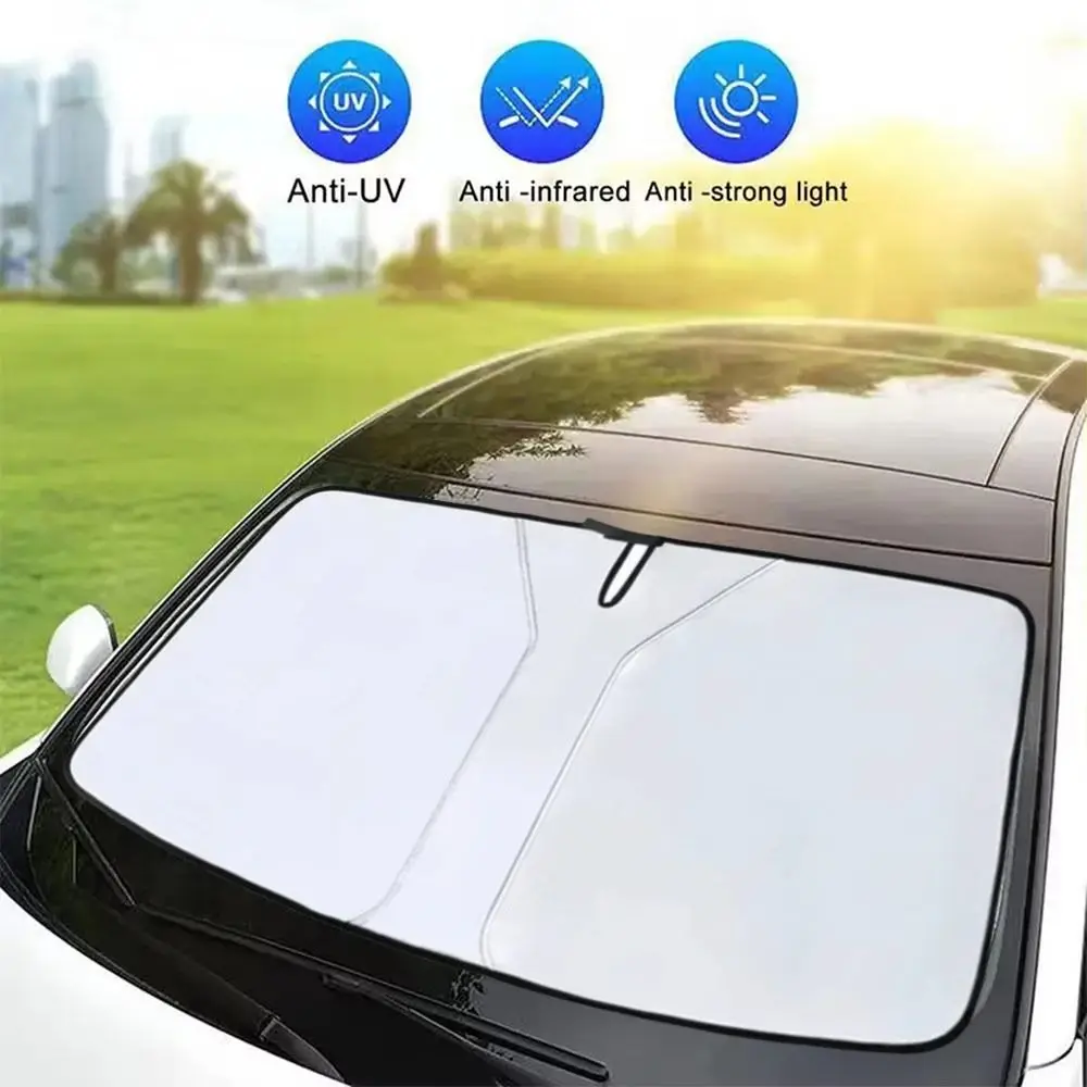 

Foldable Car Windshield Sun Shade Ultraviolet-proof Blocks UV Rays Front Windshield Cover Reflective Heat Shield Sedan Models