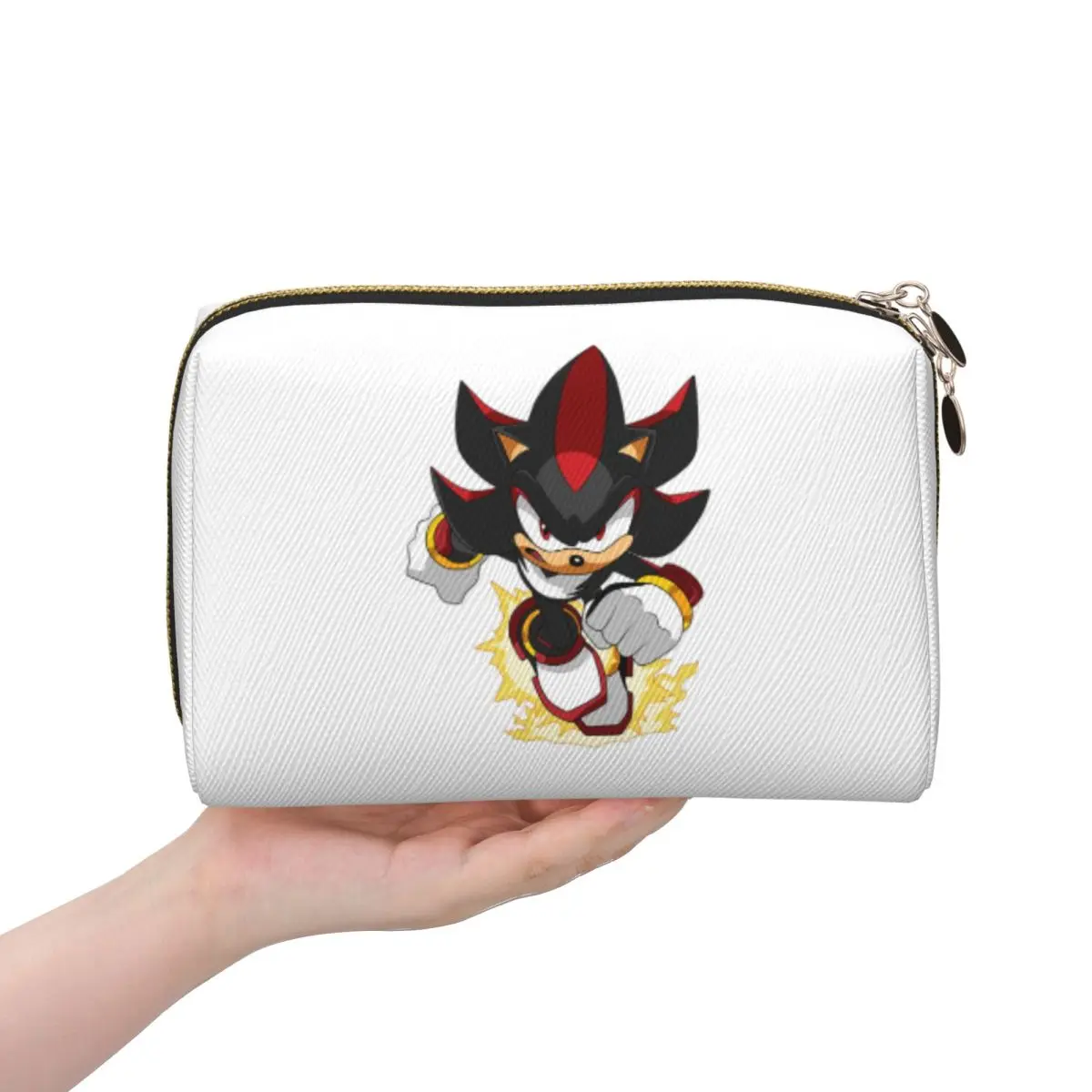 Sonic Shadow Cartoon The Hedgehog Women Cosmetic Bags Travel Makeup Organizer Pouch Toiletry Storage Dopp Kit Box
