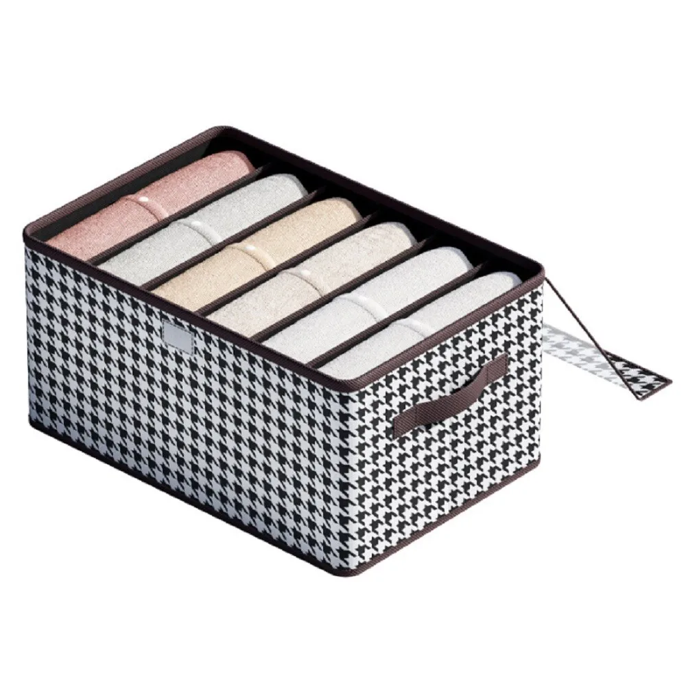 

2x 6-Grid Closet Organizer Bins Storage Boxes for Clothes Pants Jeans Underwear