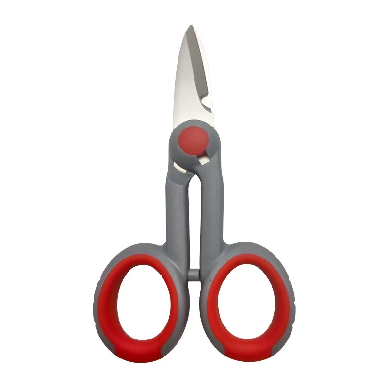 Imagem -05 - Household High Carbon Steel Scissors Tesouras Eletricista Descascando o Fio Cortar Ferramentas para Tecidos de Papel e Cabo Novo