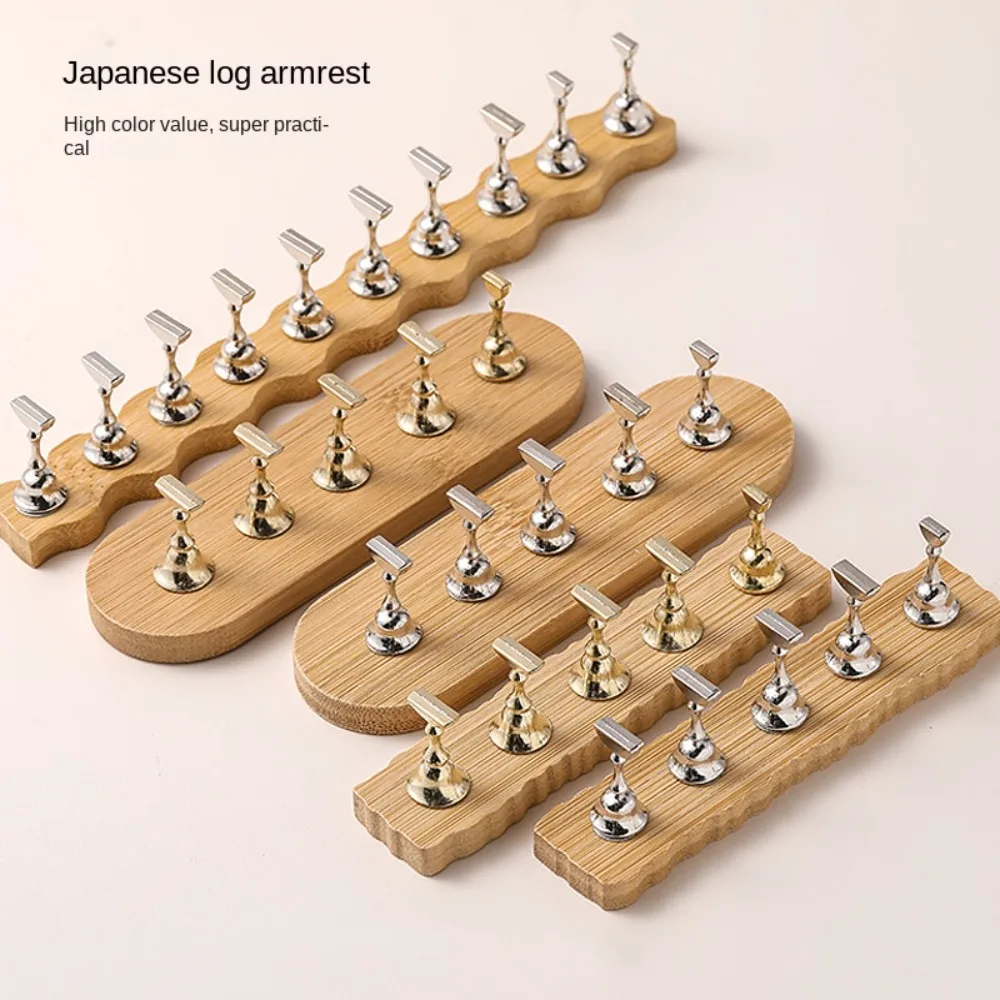 Nail Art Practice Magnetic Nail Holder INS Wooden False Nail Tip Holder Minimalist Nail Showing Nail Display Stand