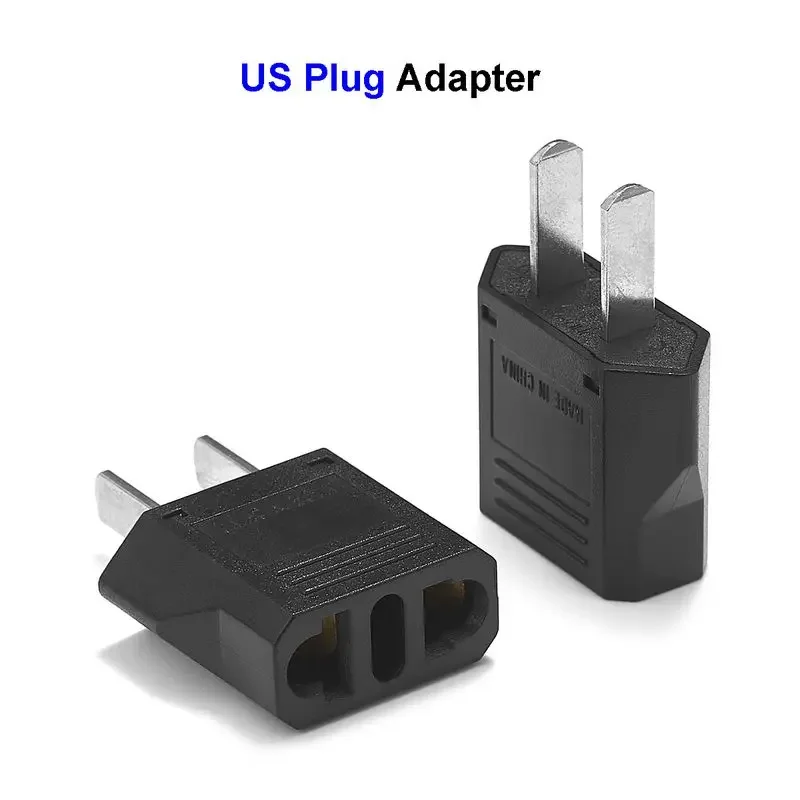 US Plug Adapter EU To US Plug Converter American Mexico Canada Travel Adaptor Electrical SocketPlug Power Charger AC Outlets