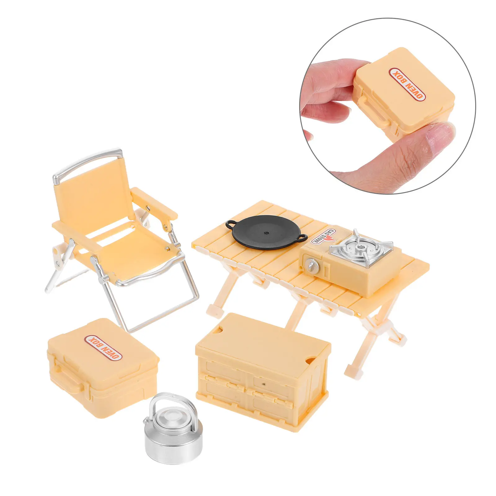 

Набор для детских игр на открытом воздухе: миниатюрный складной стул, стол для пикника, походная плита, игровой набор для кемпинга, детское снаряжение для активного отдыха