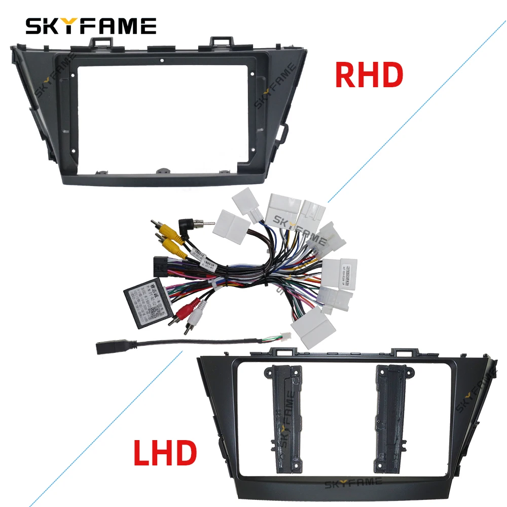 SKYFAME Car Frame Fascia Adapter Canbus Box Decoder Android Radio Dash Fitting Panel Kit For Toyota Prius Plus V Alpha Prius+