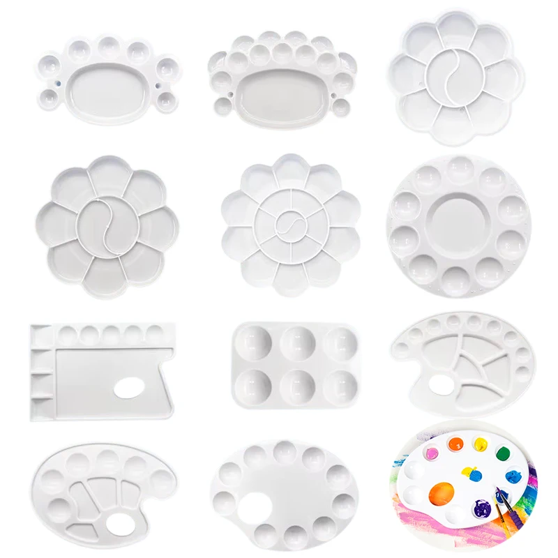 1pc bambini che disegnano giocattoli tavolozza dei colori vassoio di pigmenti forniture educative per ufficio per studenti d'arte principianti facile da pulire TMZ