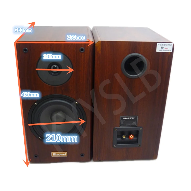 Kyyslb 200W 8.5นิ้วลำโพงชั้นวางหนังสือไม้802 SPEAKER pasif เสียงกล่องกลาง3D