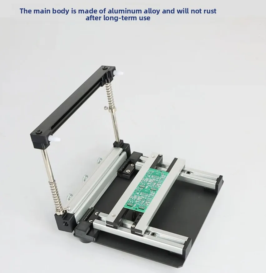 100*100mm SMT Steel Mesh Solder Steel Sheet PCB Solder Paste Printing Manual Micro Screen Printing Machine Printing Table view 2