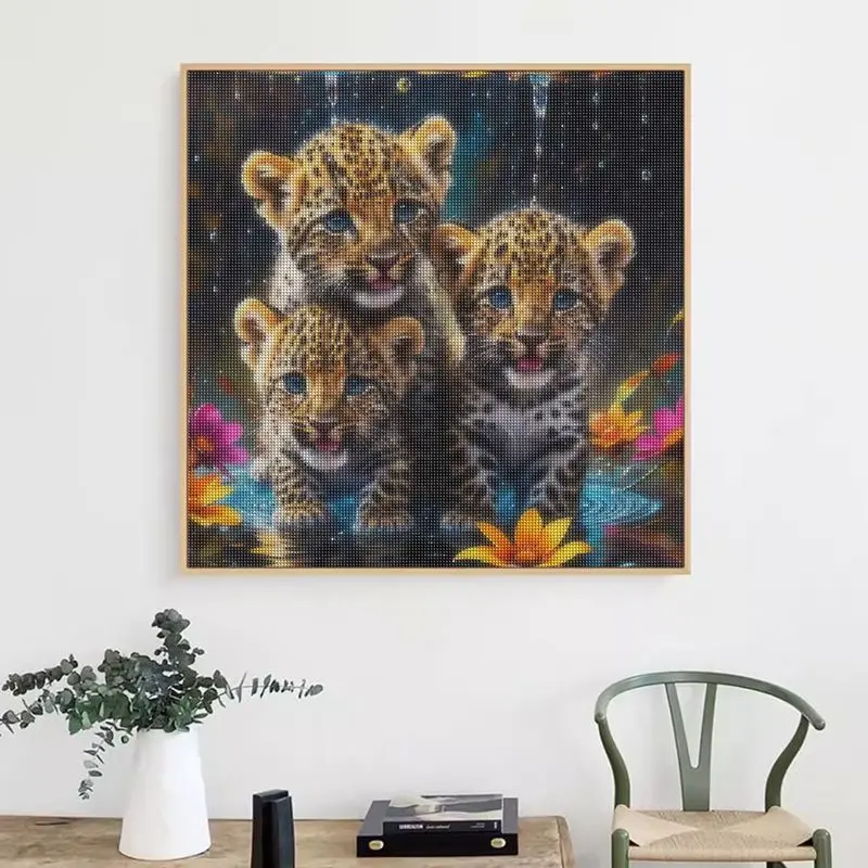 

GATYZTORY Diamond Painting Leopard animals Cross Stitch 5D DIY Diamond Embroidery Sale Full Square Round Mosaic Home Decor