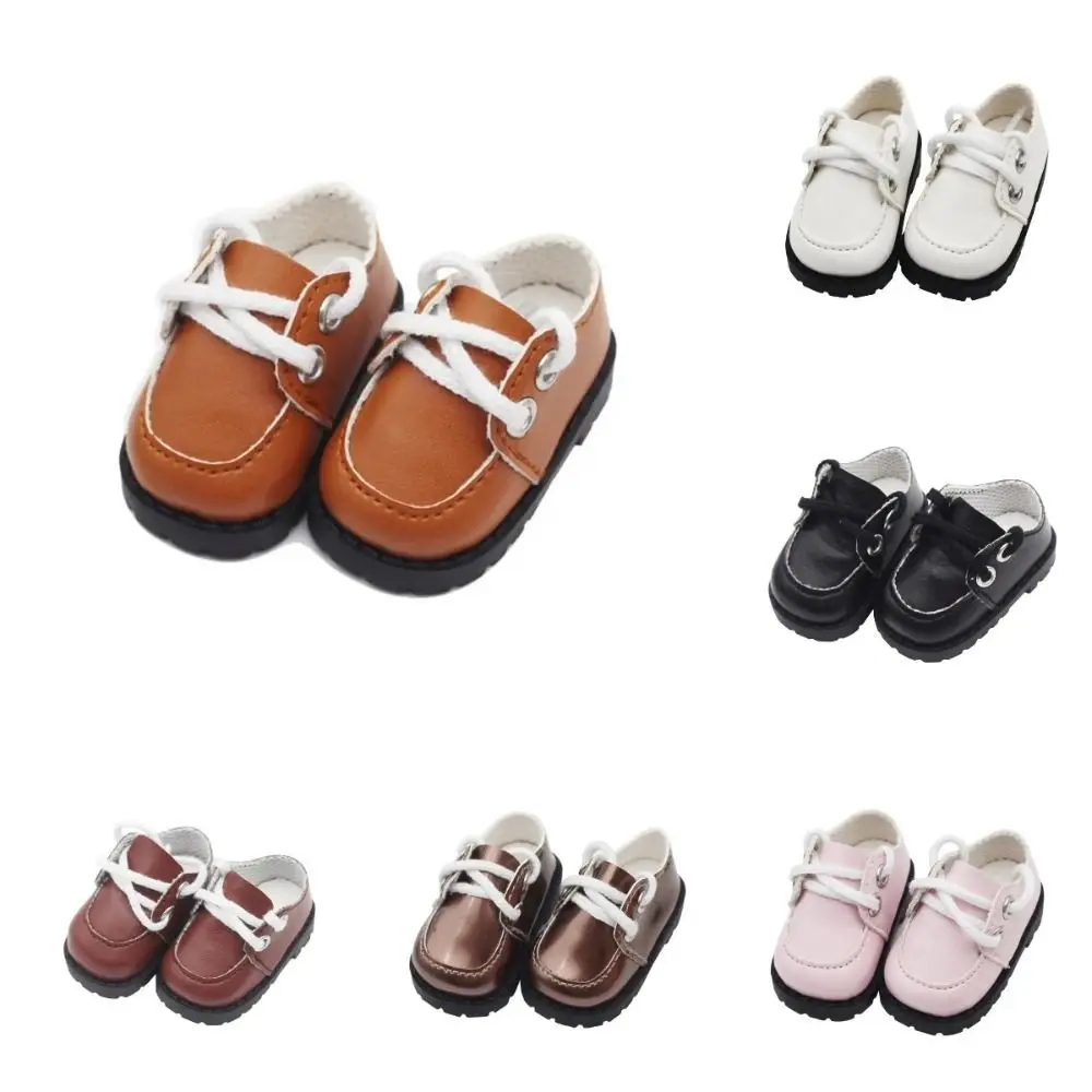 PU Leather Doll PU Leather Shoes Doll Accessories Lightweight 1 Pair Dress Up Shoes Shoes Doll Mini Miniature Shoes Body Dolls