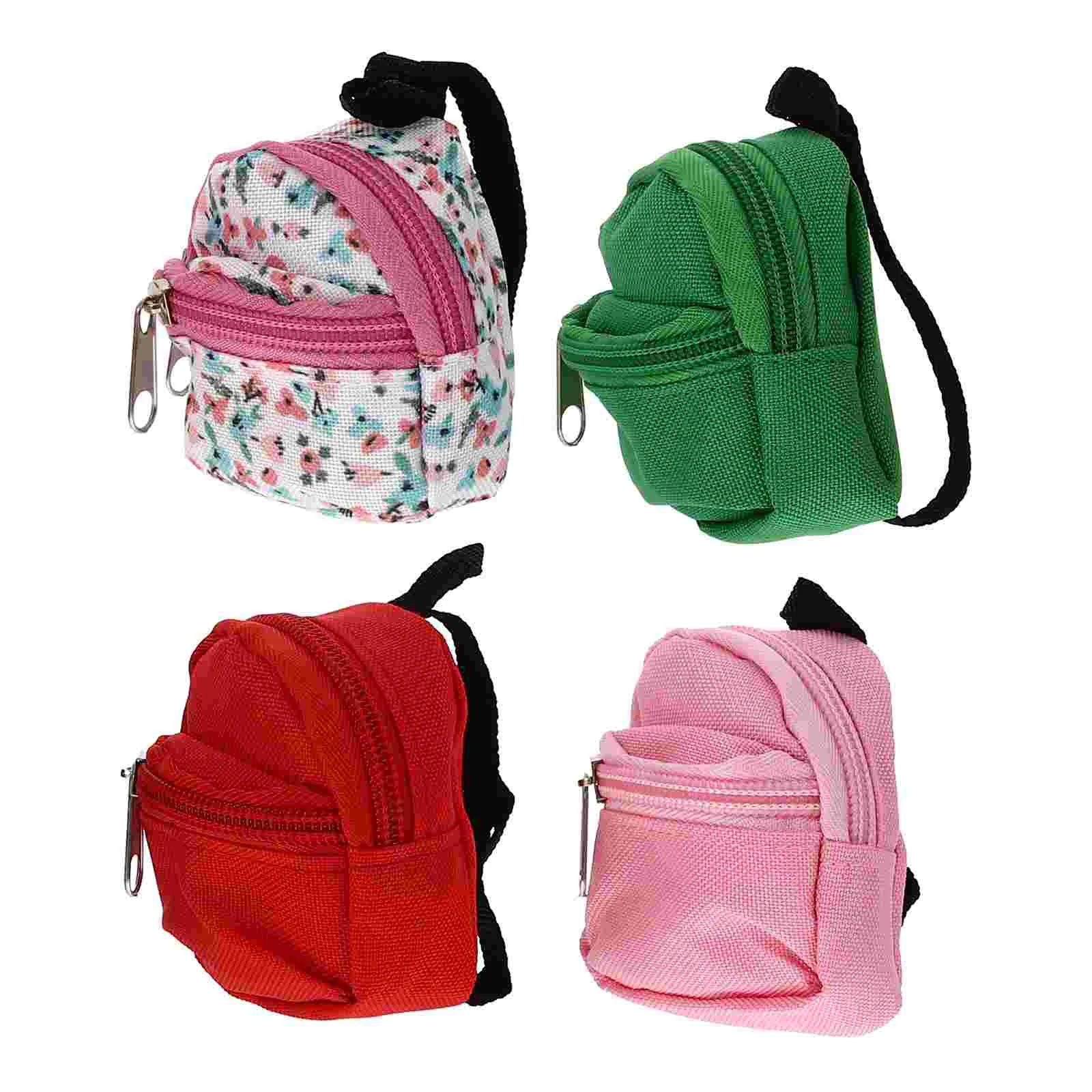 4 Pcs Mini Backpack Bag Model DIY Ornament Crossbody House Supply Models Wallet Photography Props