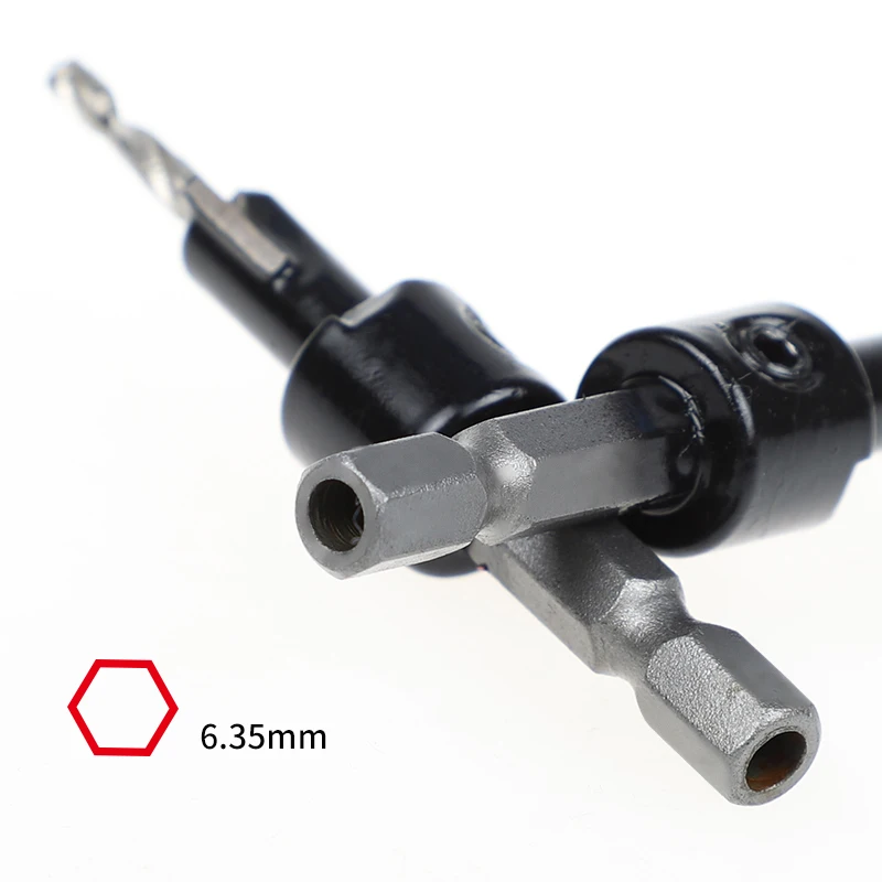 2.8/3/3.2/3.5/4mm 1/4 Shank  Countersink Woodworking Router Bit Milling Cutter Screw Extractor Remon Demolition Core Drill Bit