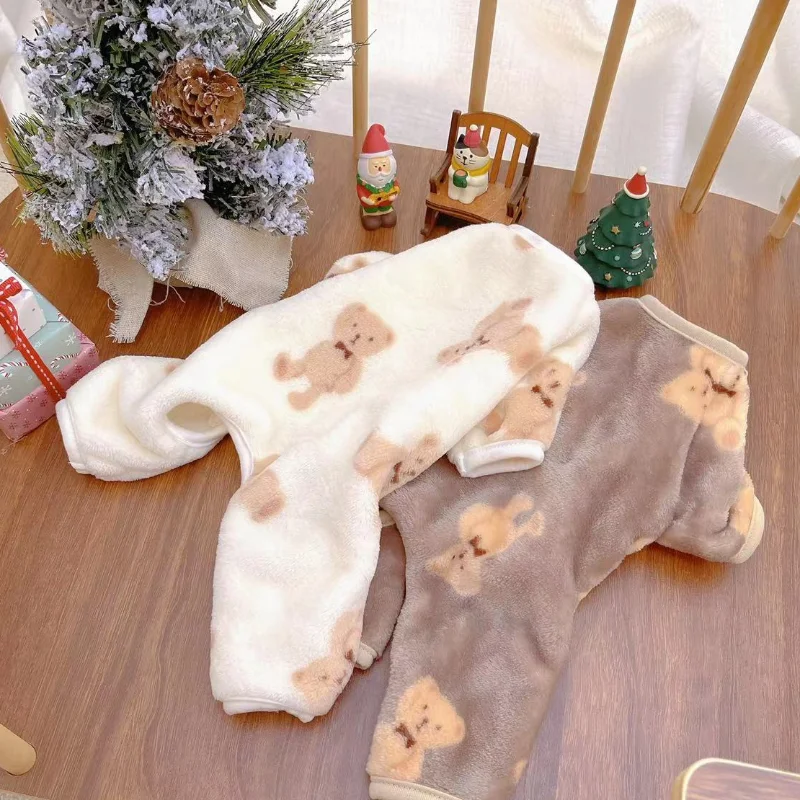 Pet clothing dog autumn and winter double-sided velvet warm four-legged household clothing small and medium-sized dog clothing