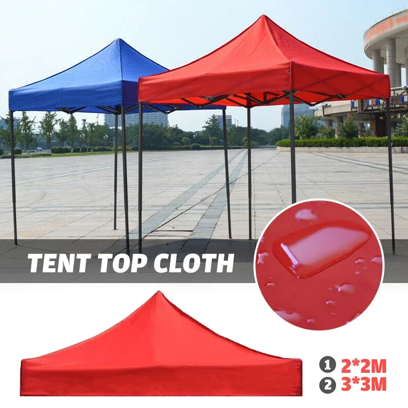 3X3m Four-Corner Tent Cloth Canopy Top Cover Foldable Rainproof Pavilion Replacement Gazebo Canopy Top Cover