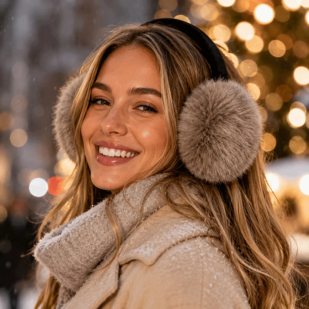 Fashion Warm Winter Earmuffs Folding Soft Earmuffs Portable Cold Protection Ear Warmer Outdoor