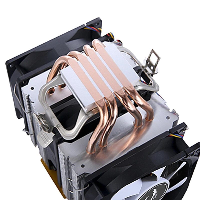 Imagem -02 - Qiuzaim-pc Processador Cpu Cooler Torre Dupla Heat Pipe Instalação de Ventilador Pwm Lga115x 1200 1700 1366 Amd 2011x79x99 e5 i3 i5 i7 e3