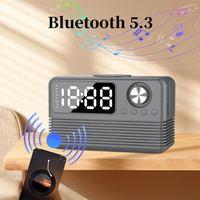 Wireless Charging Multifunctional Portable Dual Speakers Bluetooth Speaker FM Radio 15W Wireless Fast Charging Clock Alarm Clock