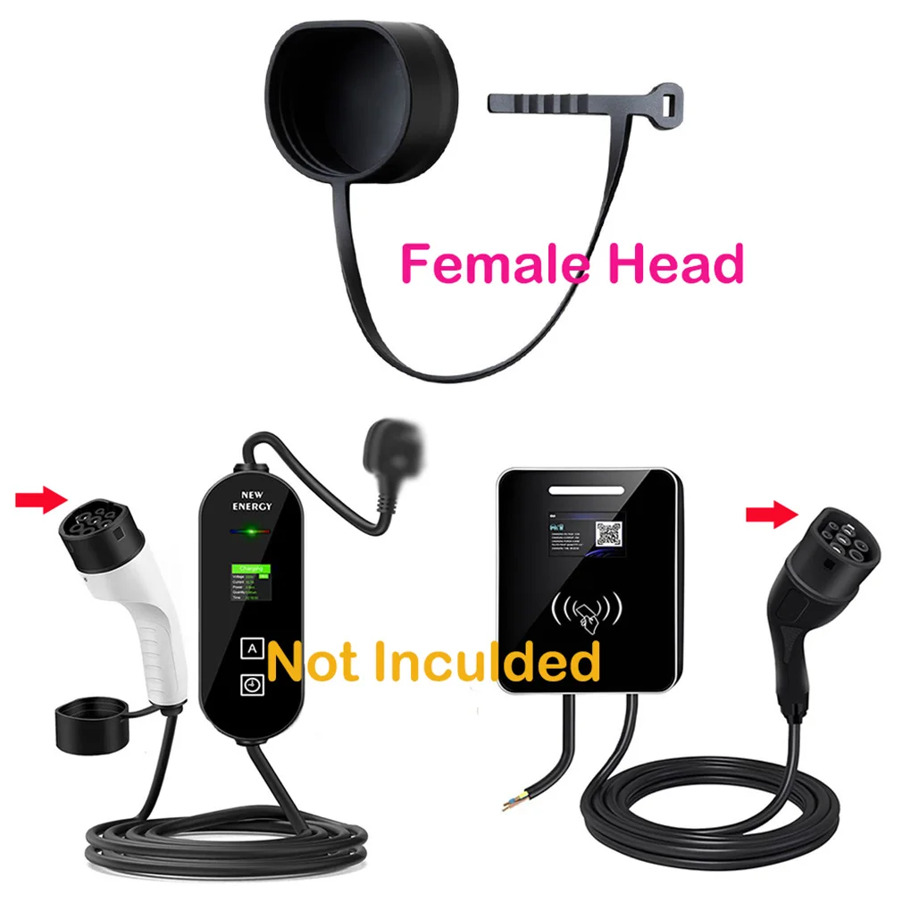 

Крышка разъема для зарядки электромобиля типа 2, защитная крышка для автомобиля, силиконовая защитная крышка, водонепроницаемая, пылезащитная