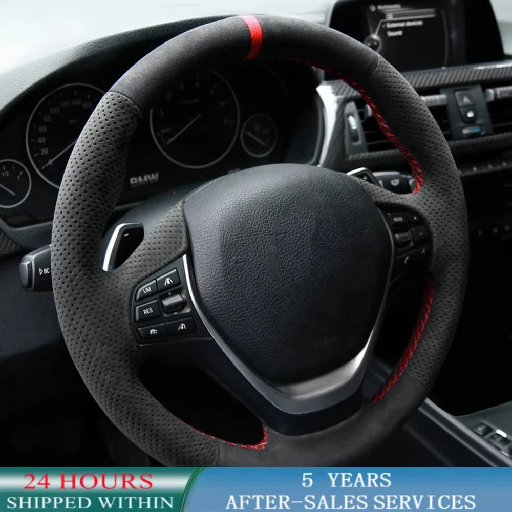 Customized Car Steering Wheel Cover Braid Suede Leather For BMW M SPORT F20 F21 F22 F23 F30 F31 F32 F33 F34 F36 Car Accessories