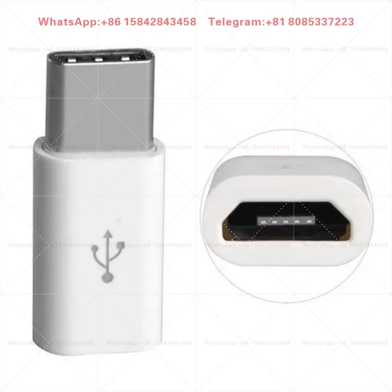 30Pcs  USB V8 to Type-C Adapter Android Data Charging Converter Connector