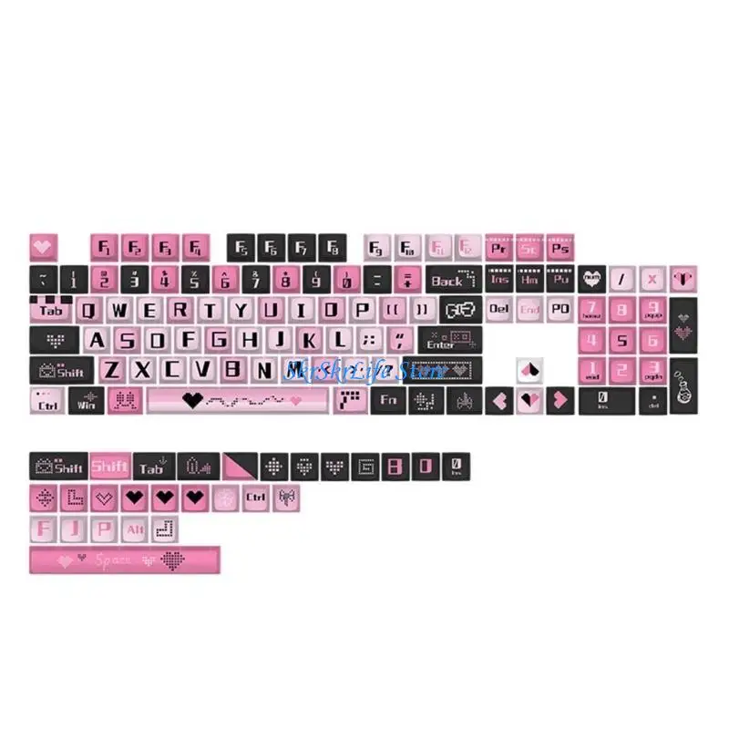 

E65E 131Keys Keycap PBT Heat Sublimation XDA Profile Keycaps for 61 96 98 104 108