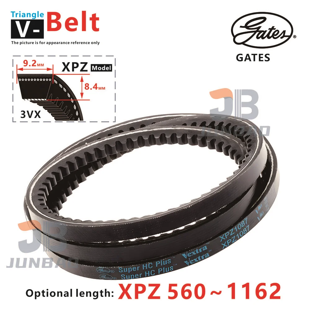 

Gates Super HC pllus Vextra XPZ 560 To 1162 V-Model Triangle Belt 3VX Rubber Toothed Triangle Belt width 9.2MM Thick 8.4MM