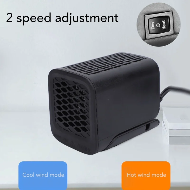 Car Heater Fan Plug In Cigarette Lighter Foldable 150W Fast Heating Hot Wind Blowing Windshield Defrost Defogger 12V