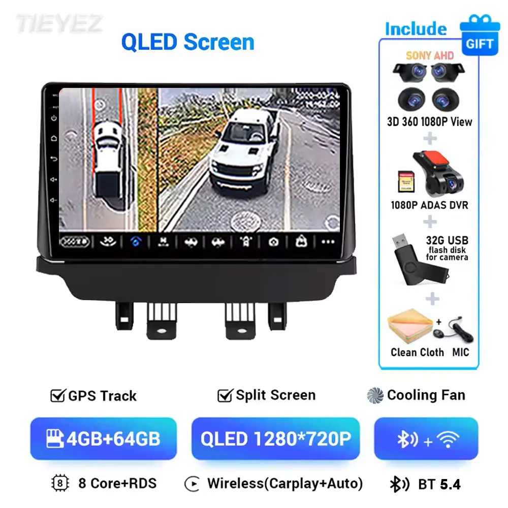 Android 15 Voor Mazda CX-3 DK Mazda 2 DJ 2014-2023 Multimedia Speler Radio Stereo Head Unit GPS Navigatie 4G WIFI BT DSP DVD
