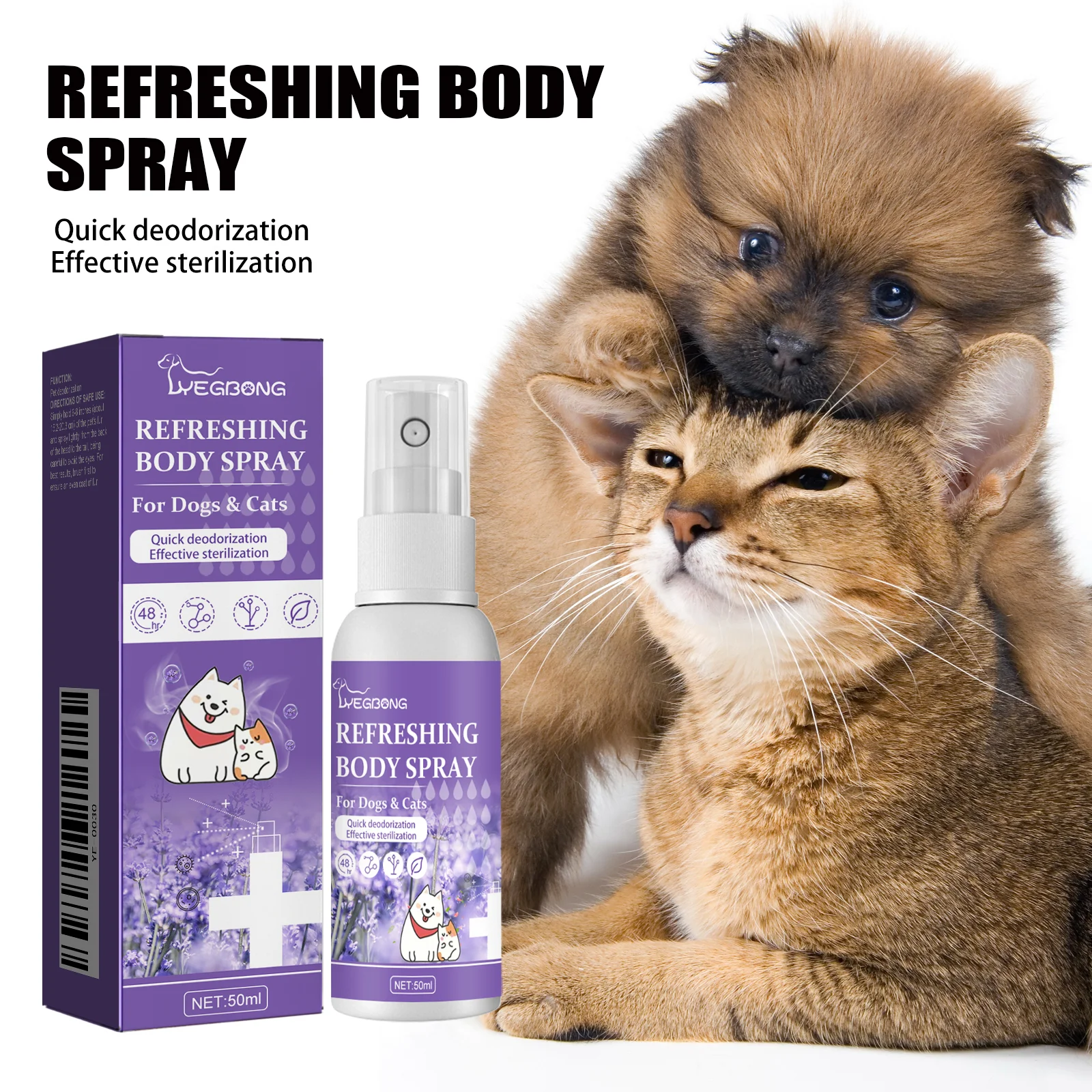 Lavender Oil Dog Deodorizer Spray Long Lasting Puppies Cats Dogs for Smelly Deodorizing Perfume Spray Remove Odor Freshing Air