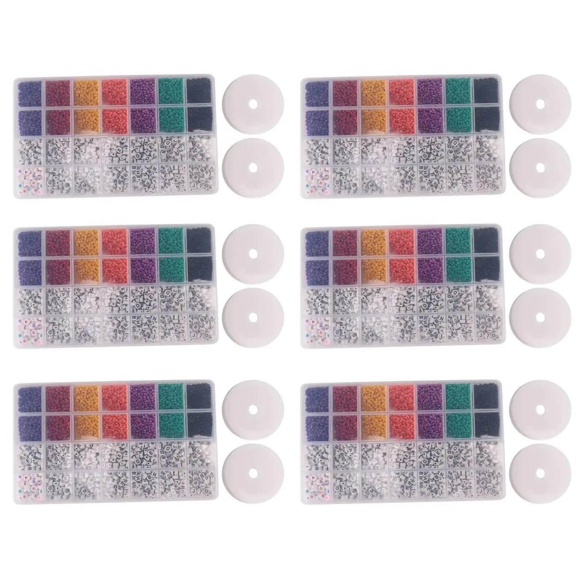 

【LEISURE】30000 шт. Набор бусин, стеклянные бусины диаметром 3 мм, бусины с буквами алфавита и бусины в форме сердца для изготовления именных браслетов и ювелирных изделий