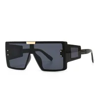 Escudo visera máscara gafas de sol mujeres hombres 2023 de gran tamaño a prueba de viento Punk gafas cuadradas marco grande gafas sombras deporte UV400 Oculos