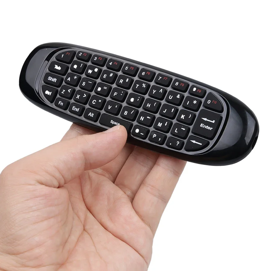 2.4G 무선 키보드 음성 제어 기능이 있는 플라잉 마우스가 있는 RGB 백라이트 미니 키보드 PC 프로젝터 TV BOX 노트북을 위한 IR 학습，2.4G Wireless Keyboard RGB Backlit Mini Keyboard with Flying Mouse