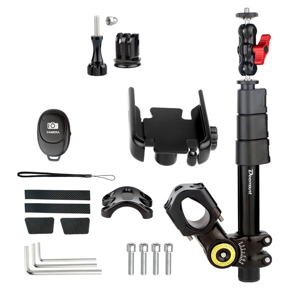 Clamp Accessories Bike Handlebar Mount 360-degree Rotation Aluminum Alloy Construction Anti-loosening Thumb Screws