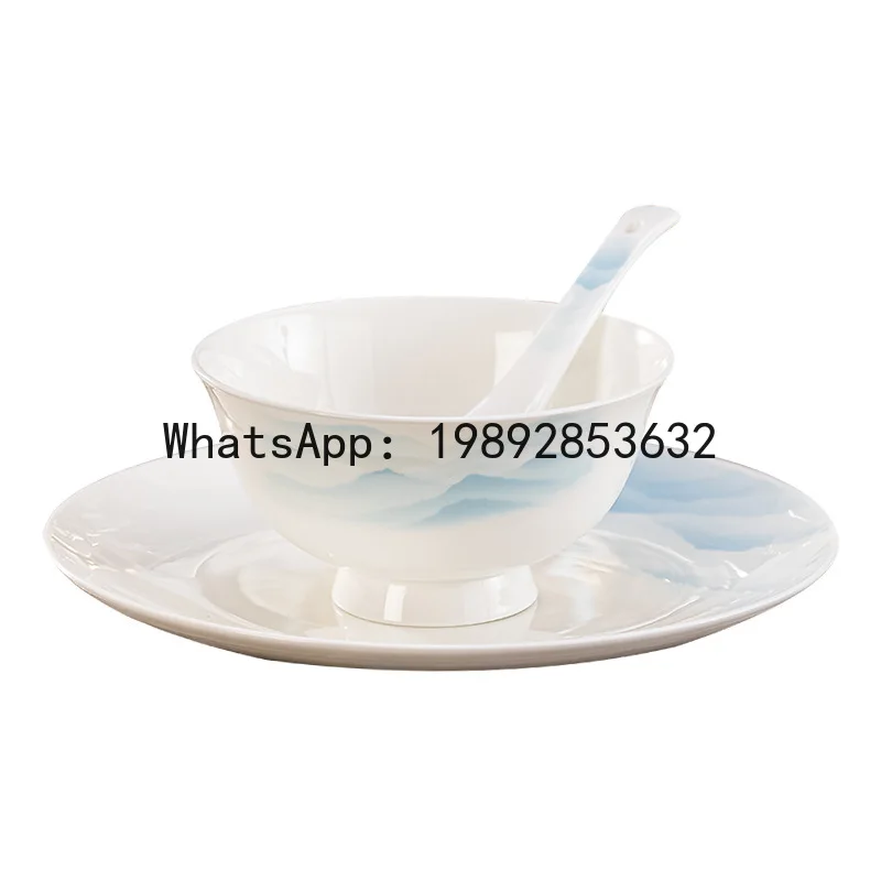 

Xl bone china tableware bowls and plates for home high temperature in-glaze color bowl and plate suit gift box