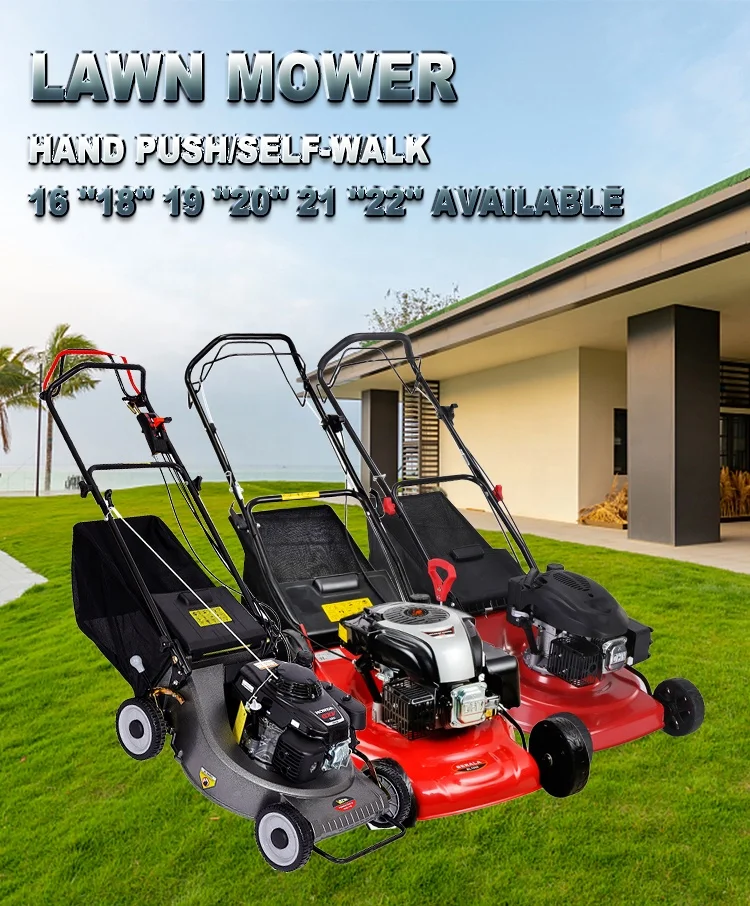 Professional Hand Push High Quality Adjustable Handle 173cc Law mower