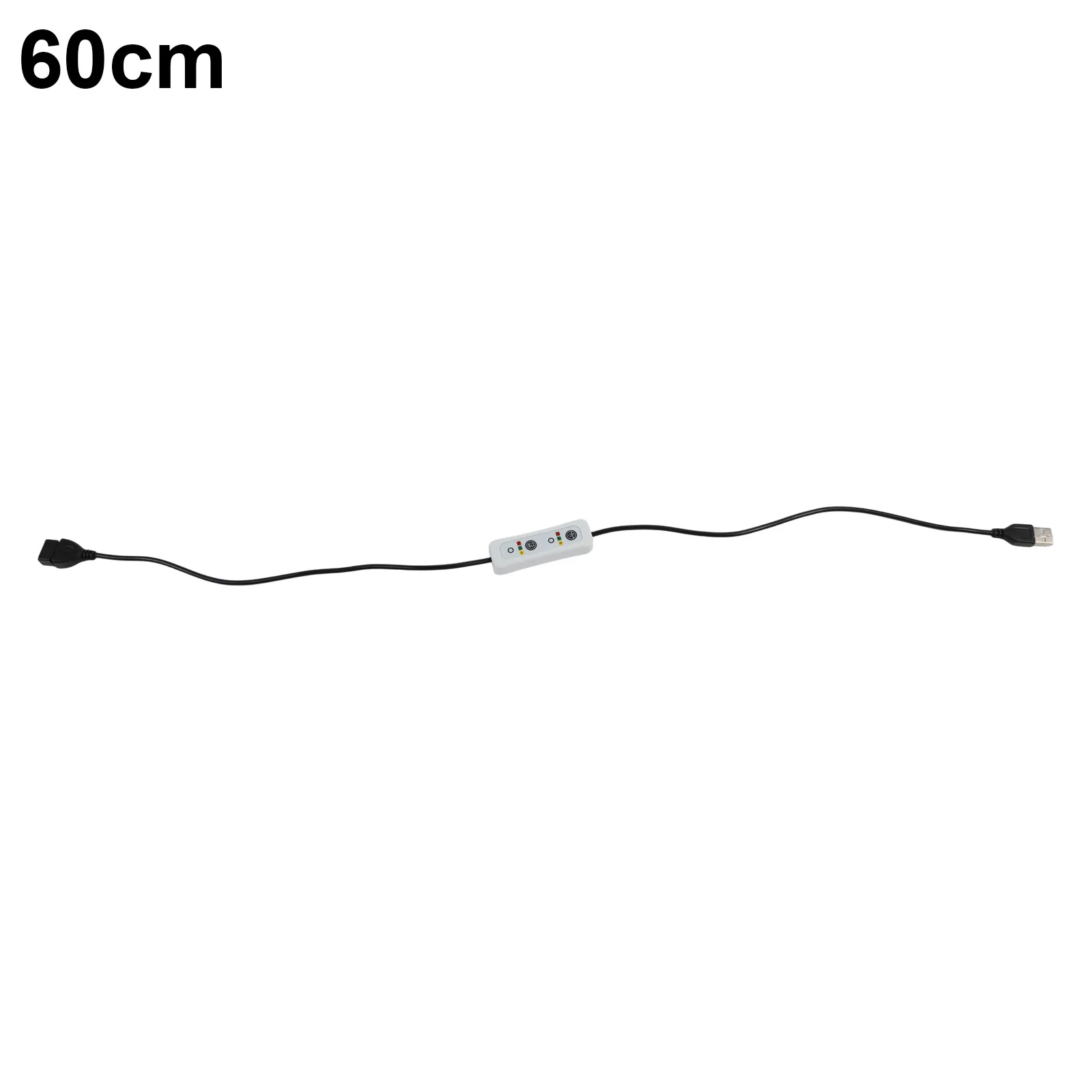 USB Timer Switch Extension Cable for LED Lights and Fans 60cm Power Control Cord with User Friendly Timer Settings