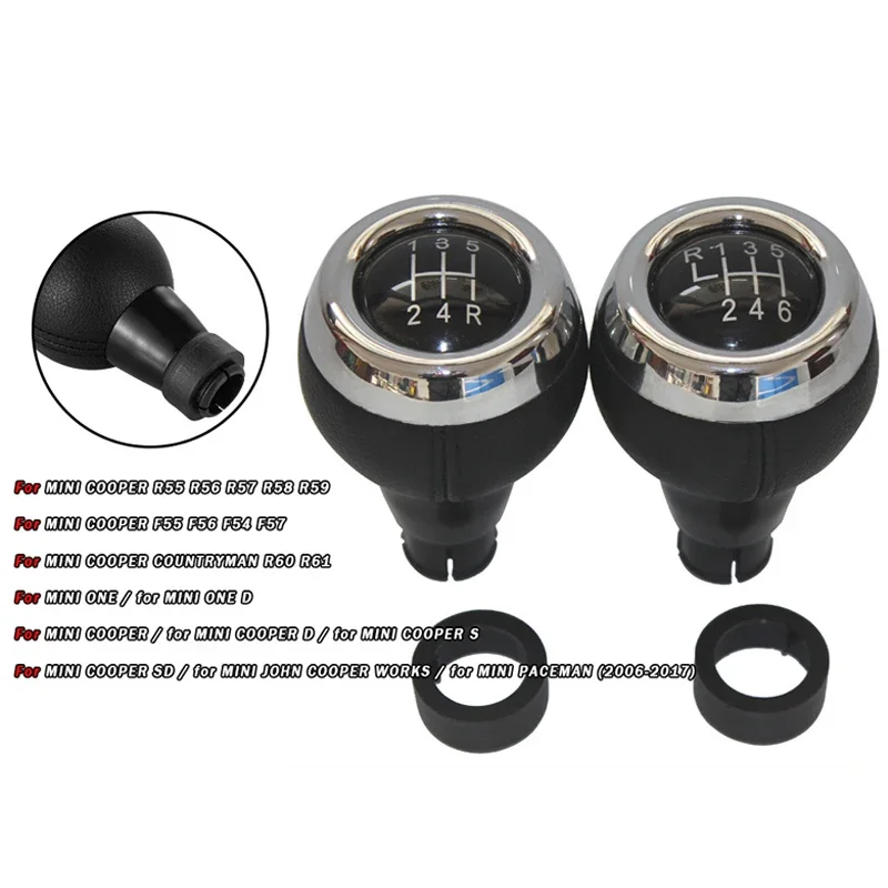 

5/6 Speed Manual Gear Shift Knob for BMW MINI COOPER -Car Transmission Shifter Handle, Durable Auto Gear Lever Accessories