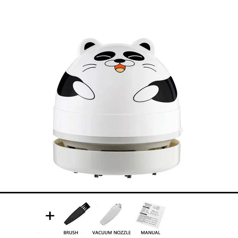 Mini Desktop Vacuum Cleaner Automatic Portable Small Rubber Confetti Computer Table Sweeper Office Student Pencil Crumbs Brush