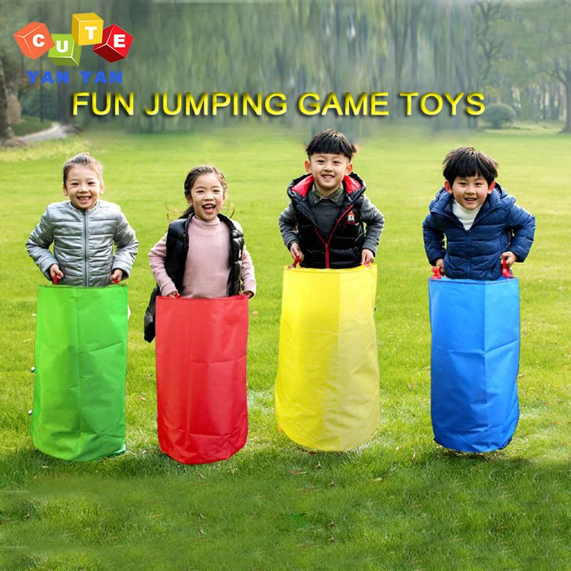 Kids Funny Sports Toy Jumping Bag Jump Ring 10 Circle 10 Connectors Adult Children Group Building Boys Girls Party Outdoor Games