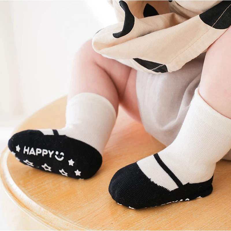 MILANCEL Autumn Baby Floor Socks Infant Non-slip Letter Star Socks