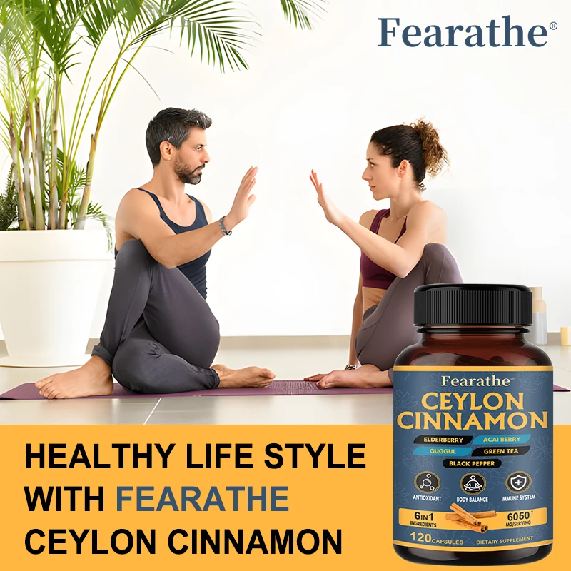 Organic Ceylon Cinnamon Capsules - Balance, Immune System, Antioxidant, 100% Certified Organic, Gluten Free and Non-GMO