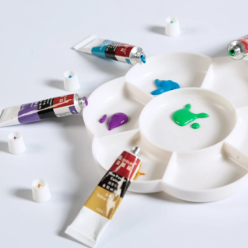 لوحة ألوان مكونة من 18 نغمة، لوحة ألوان زهر البرقوق، لوحة ألوان مائية كبيرة سميكة من الأكريليك #3