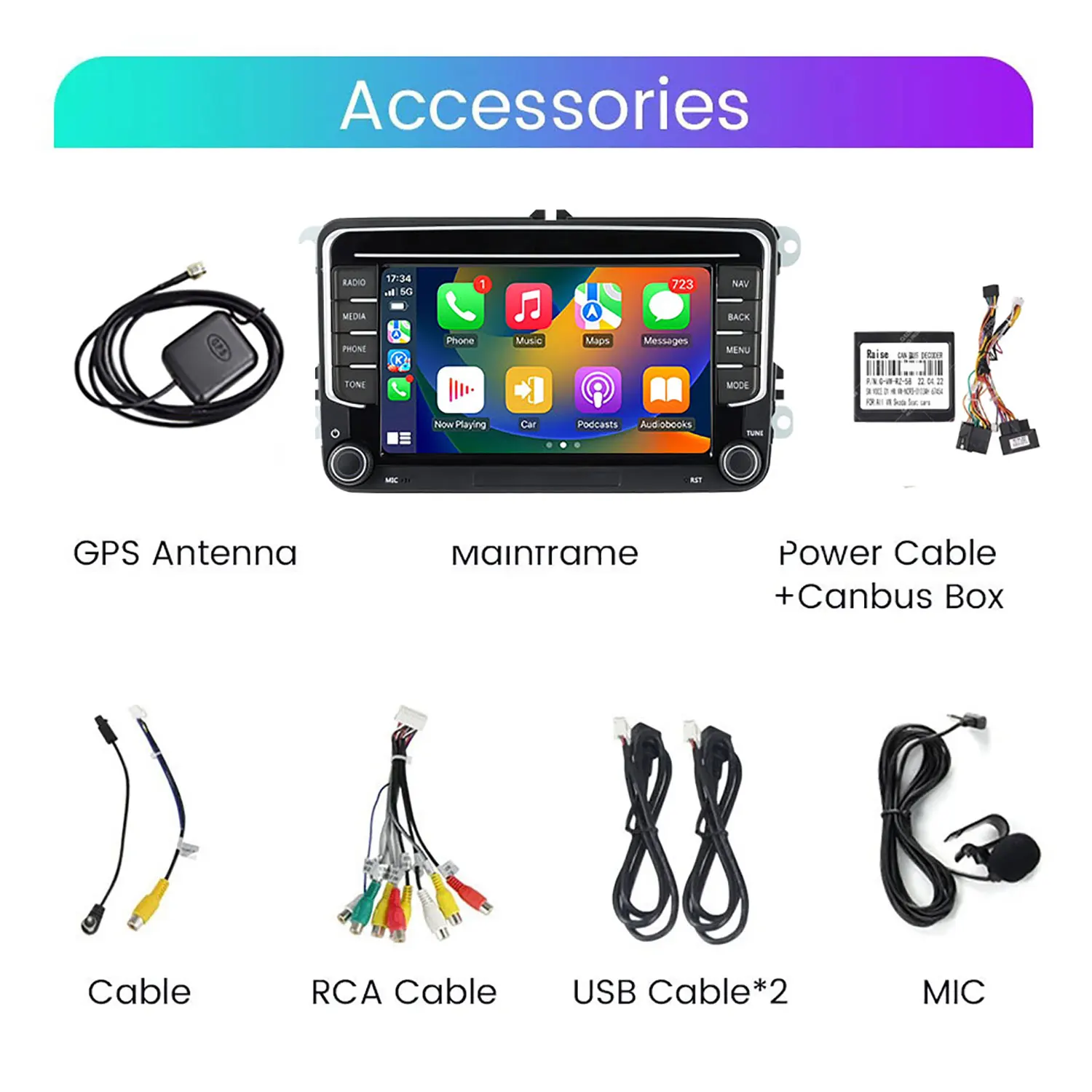 Fast Boot Car Radio for VW POLO GOLF Plus PASSAT JETTA Skoda TIGUAN TOURAN SHARAN SCIROCCO Caddy Vento Carplay Audio Auto Linux - view 4