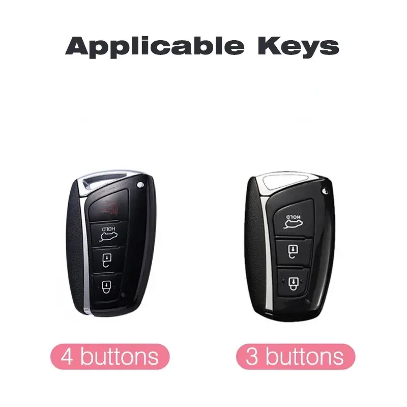 لشركة هيونداي العظمة HG سيدان جينيسيس G80 سانتا في 3DM جراند سانتا في 2018 IX45 EQUUS أزيرا حافظة مفاتيح تلقائية عن بعد غطاء حامل #2